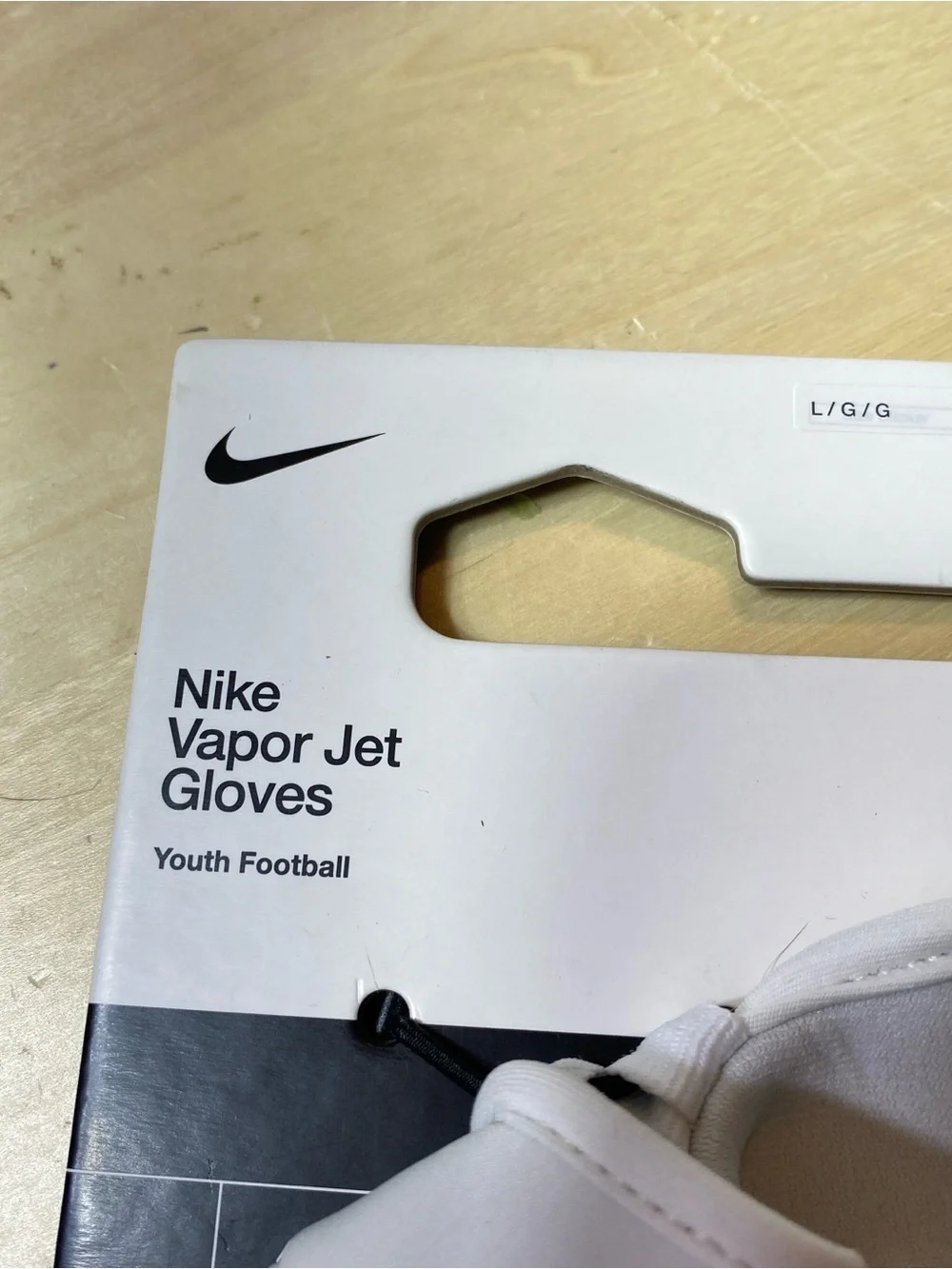 Nike Vapor Jet Youth Football Gloves White Red Size Large L/G/G New With Tags